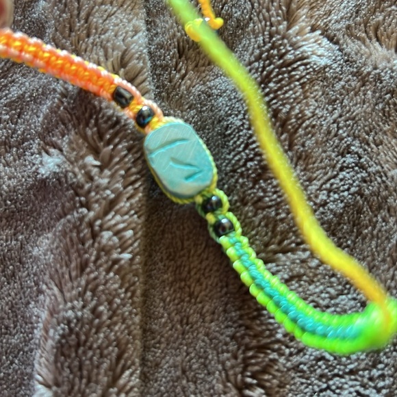 Turquoise Scarab stone Egyptian bracelet - Picture 4 of 6